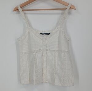 Zara Embroidered Sweetheart Cami